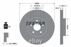 Kit de service de freinage avant et arrière avec disques, rotors et plaquettes de frein TEXTAR compatible avec Ford