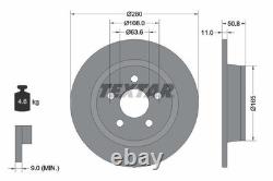 Kit de service de freinage avant et arrière avec disques, rotors et plaquettes de frein TEXTAR compatible avec Ford