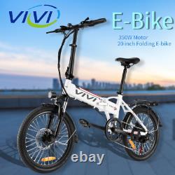 VIVI E-bike Vélo Électrique Vélo Pliant 350w Professionnel De Navette White