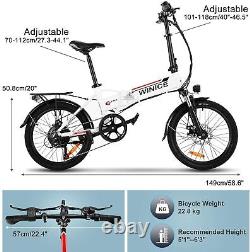 Vélos Électriques Vélo De Montagne E-bike 20'' Pliant Vélo E-citybike 350w E 200