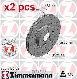 X2 Disques de frein avant Rotos X2 Ensemble 280.3176.52 Zimmermann