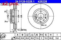 X2 Disques de frein avant X2 Ensemble de 24.0128-0228.1 Ate