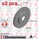 X2 Pcs Disque De Frein Avant Rotos X2 Pcs Ensemble 250.1393.52 Zimmermann I