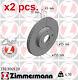 X2 Pcs Disque De Frein Avant Rotos X2 Pcs Ensemble 370.3069.20 Zimmermann I