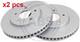 X2 Pcs Disques De Frein Avant Rotos X2 Pcs Ensemble 18495 A. B. S. I