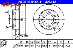 X2 disques de frein avant Rotos X2 jeu de 24.0126-0145.1 Ate
