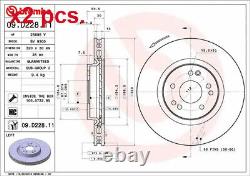 X2 pièces Disque de frein avant / Rotos X2 pièces Set 09. D228.11 Brembo